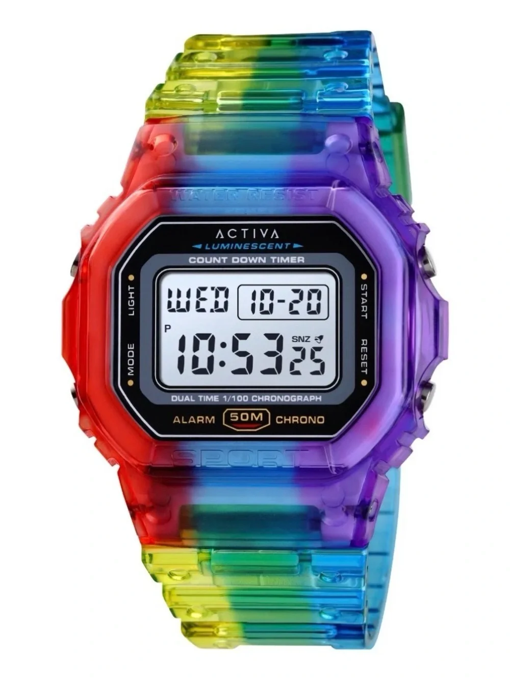 Invicta / Activa Retro X Rainbow Pride Unisex Digital Watch (ACW1622-002)